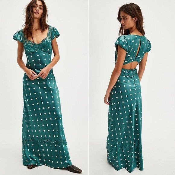 Free People Dresses & Skirts - NWT | Free People | Butterfly Babe Maxi Dress in Jade Combo | Sz S
